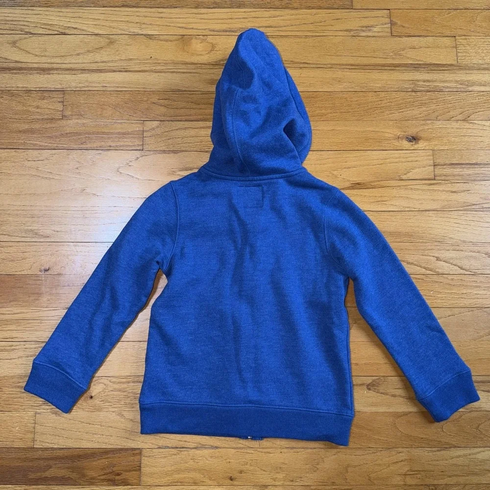 OshKosh B'gosh Hoodie Kids 6 Blue Full Zip‎ Fleece Logo Sweatshirt Athleisure